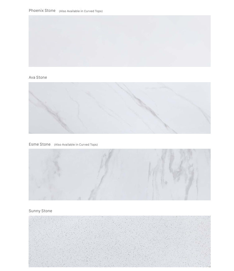 Elena Collection – Fluted Wall Hung Vanity with Stone Top - Image 4