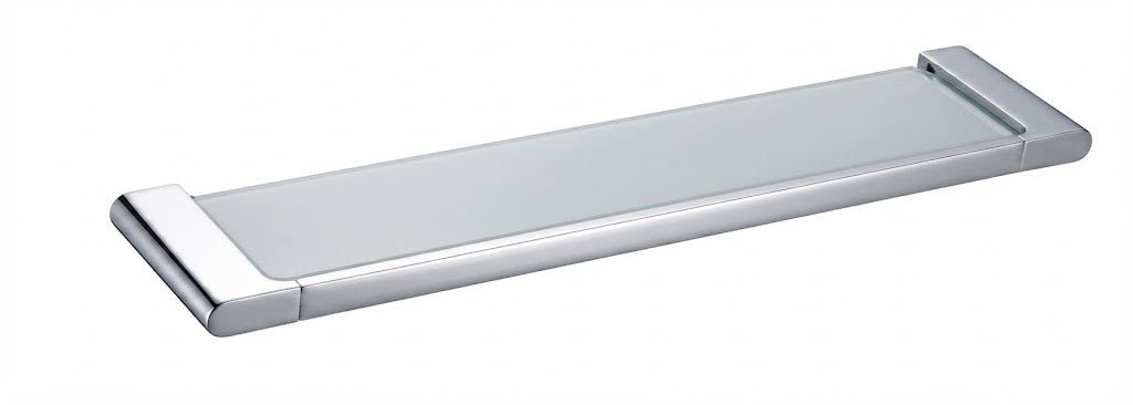 Premium 550mm Tempered Glass Shower Shelf – Wall Mounted Storage - Image 2