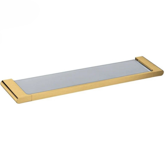 Premium 550mm Tempered Glass Shower Shelf – Wall Mounted Storage