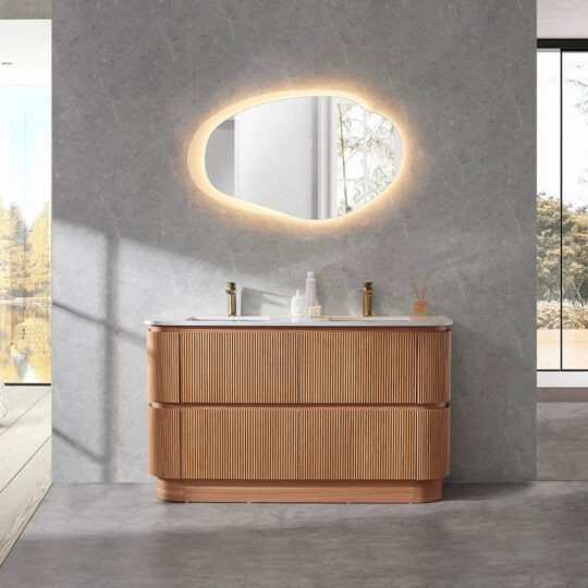 Hudson Collection — Floor Standing Vanity with Flat Stone Top